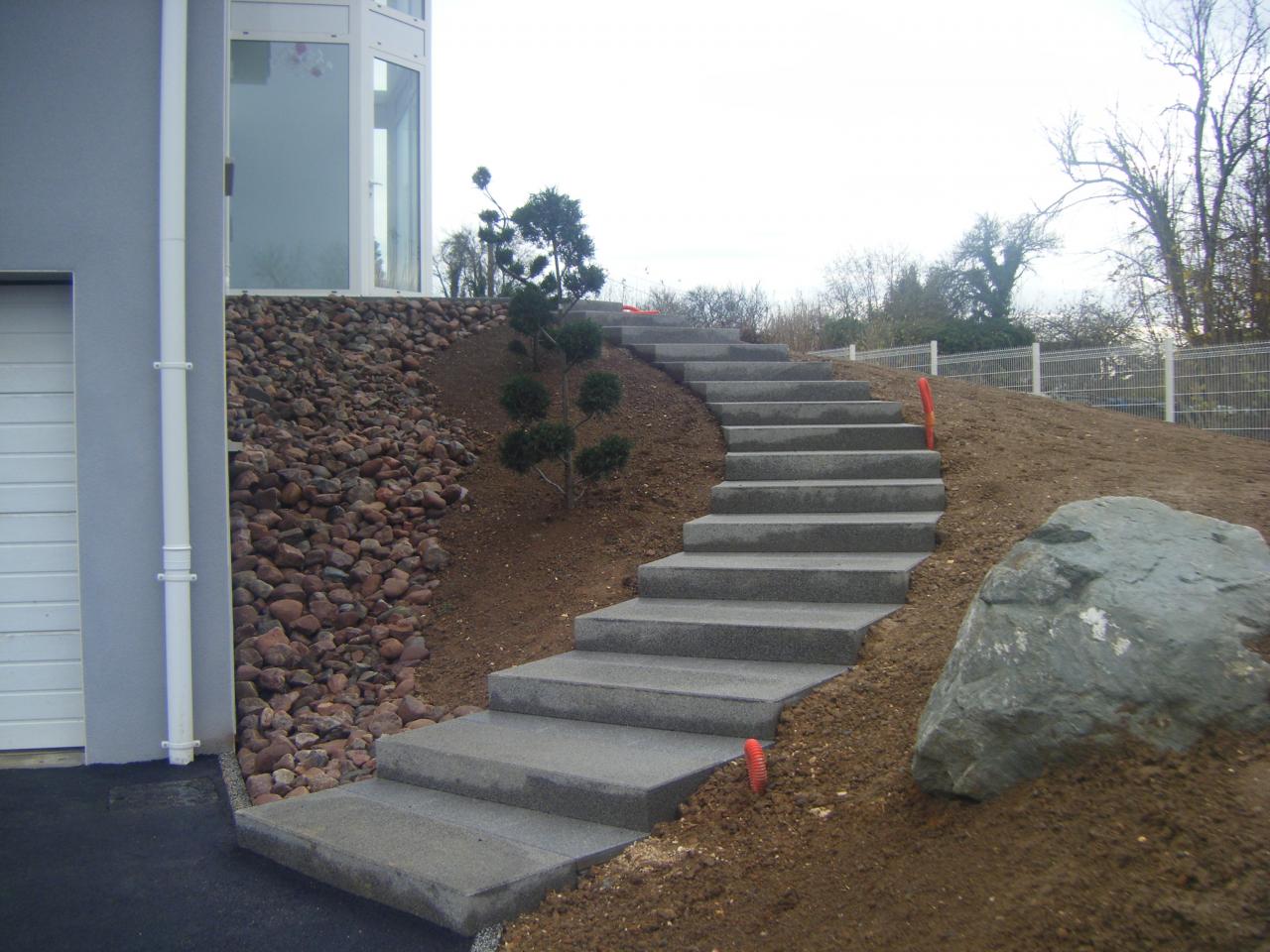 Création d'escalier en béton dans la Meuse